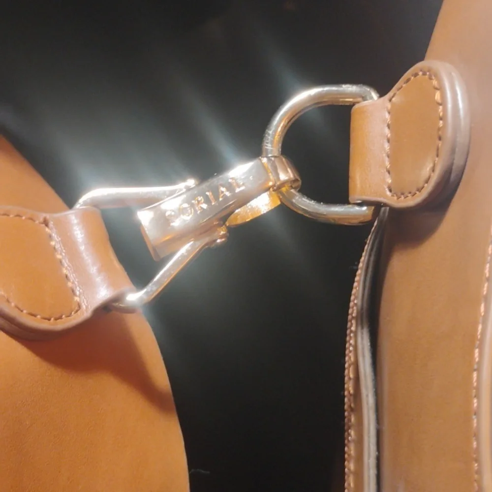 Sorial New York Tribecca Tote 100% Vegan Leather Cognac Brown - Picture 11 of 11